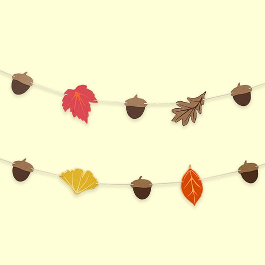Autumn Foliage Leaves Paper Garland