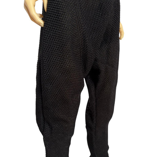60-70cm BJD Black Waffle Harem Pants