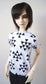 70cm / Super Gem BJD Boy Black & White Triangle T-shirt