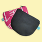 Half Round Zipper Pouch- Pink Arrows