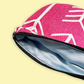 Half Round Zipper Pouch- Pink Arrows