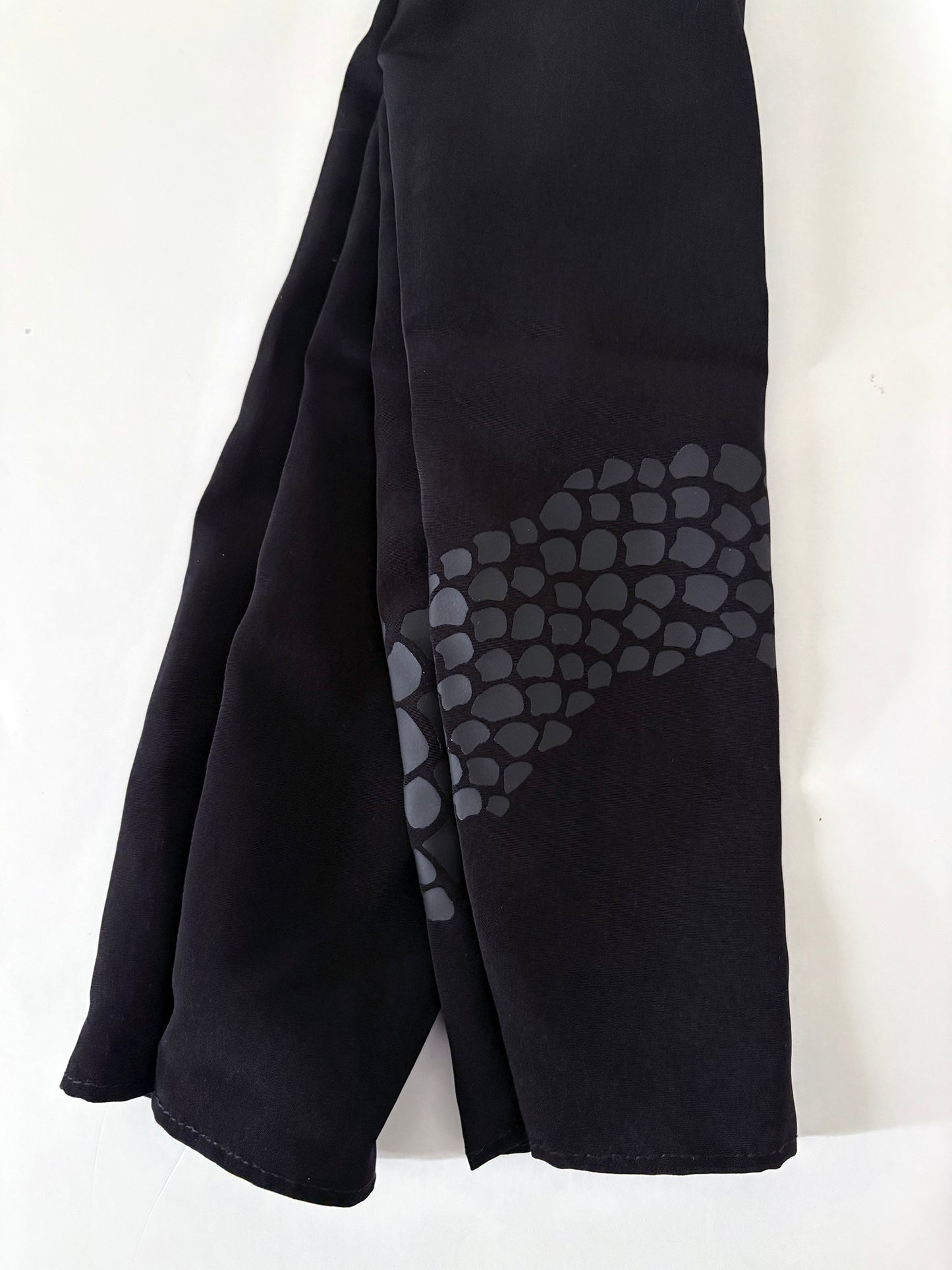 60cm / SD13 BJD Boy Black Wide Leg Snake Pants with black fabric and subtle snake scale pattern detail