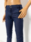 60cm / SD13 BJD Boy Thin Blue Stripe Pants on doll with detailed pinstripes and silver buckle waistband