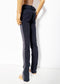 60cm / SD13 BJD Boy Grey Double Denim Jeans shown from back on doll with contrast side panels and stitched pockets