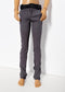 60cm / SD13 BJD Boy Grey Double Denim Jeans on doll showing slim fit with black waistband detail against white background