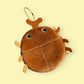 Horned Dynastid Brown Beetle Plush Zipper Pouch