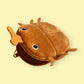 Horned Dynastid Brown Beetle Plush Zipper Pouch