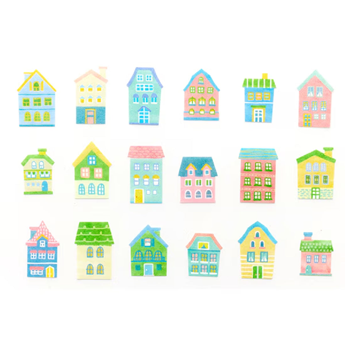 Cute Houses Washi Sticker Roll