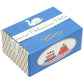 Blue box with 'Patisserie' branding and dessert illustrations on a white background