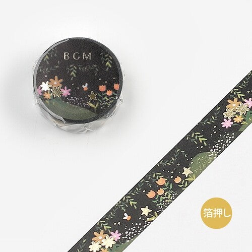 Firefly Night Forest Foil Washi Tape