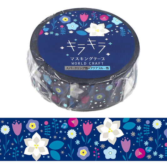 Winter Flowers Foil Washi Tape