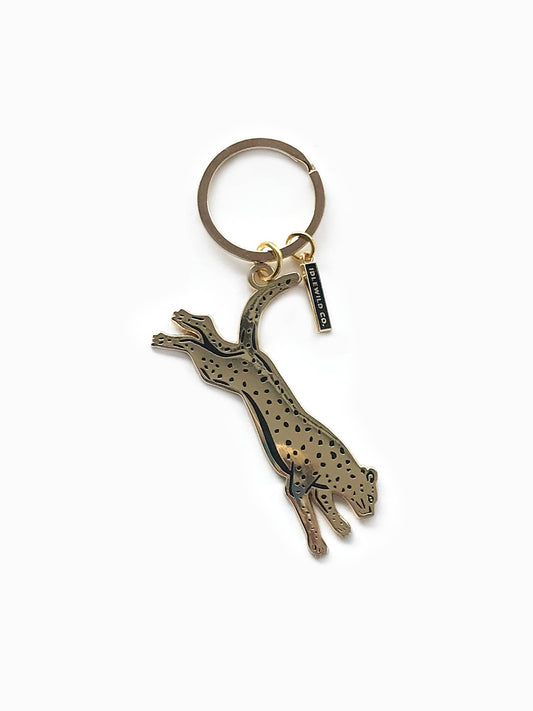 Gold Leopard Keychain