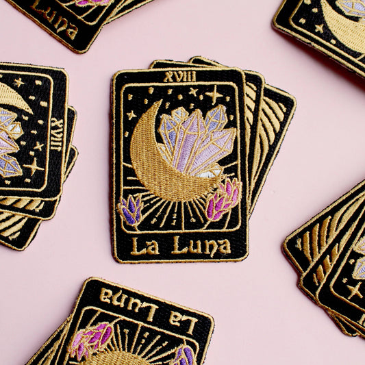 La Luna Tarot Card Embroidered Patch