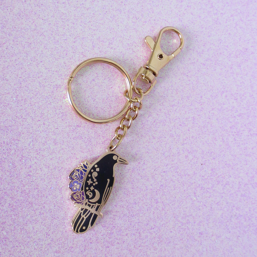 Celestial Crow Keychain – Gold Crow Co.