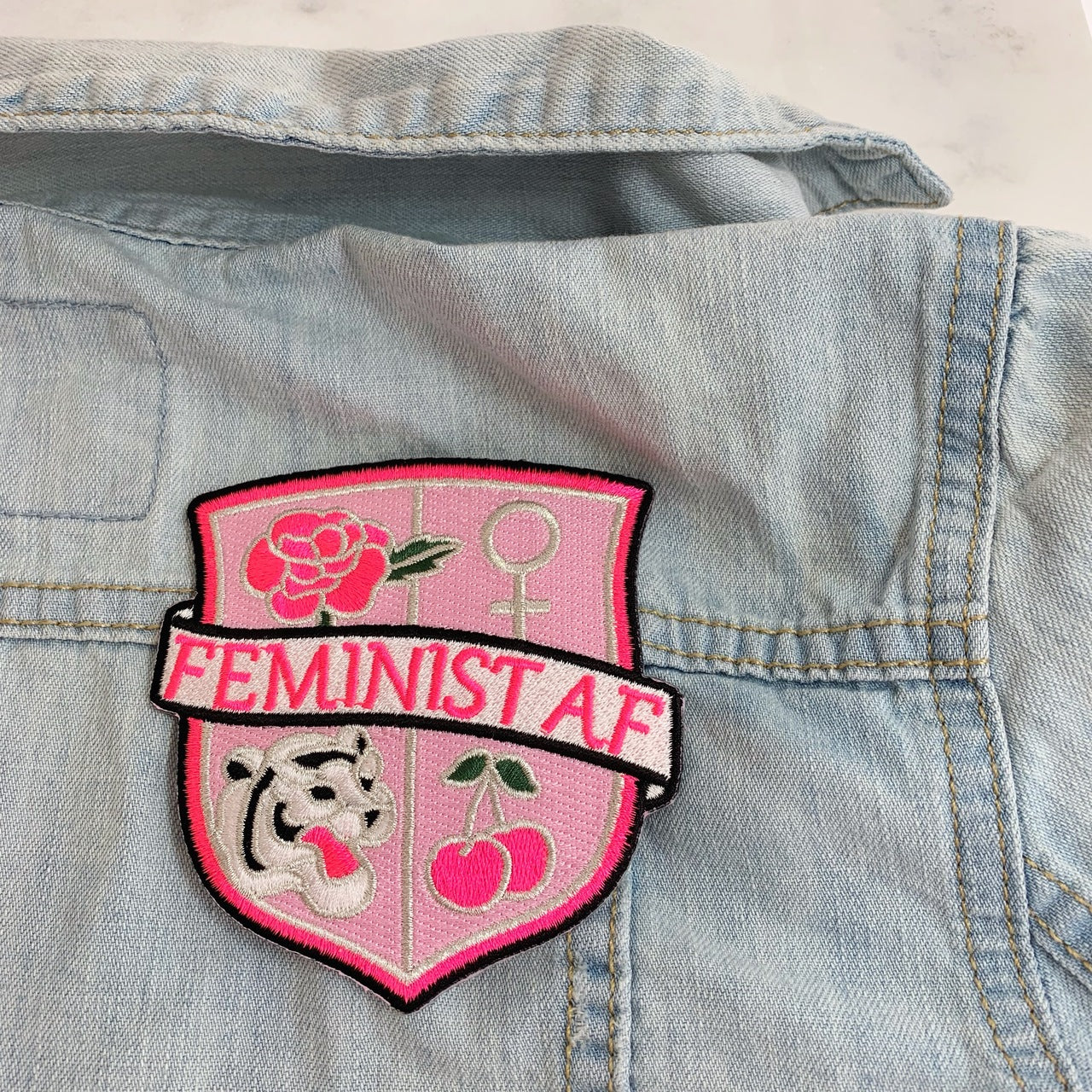 Feminist AF Pink Patch - Gold Crow Co.