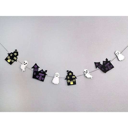 Ghost and Haunted House Halloween Garland