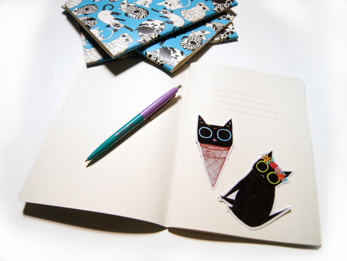 So Many Cats Blank Sketchbook - Gold Crow Co.