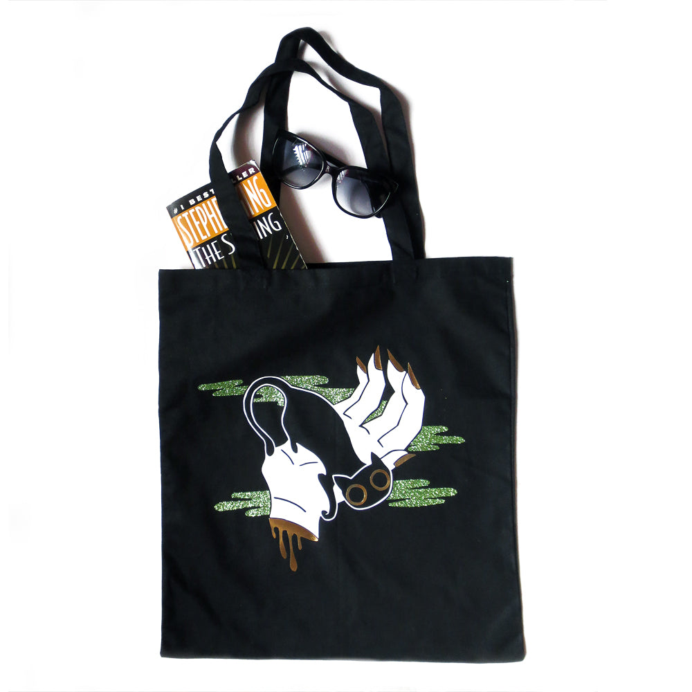 Cat Familiar Tote Bag - Gold Crow Co.