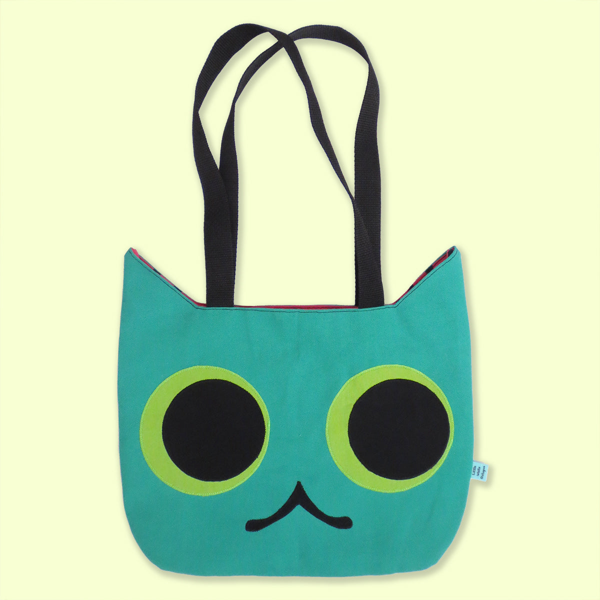 Watermelon Green Cat Head Tote Bag