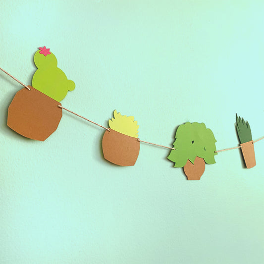 Potted Plants Paper Garland