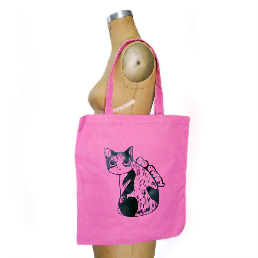 Go Away Cat Tote Bag - Gold Crow Co.