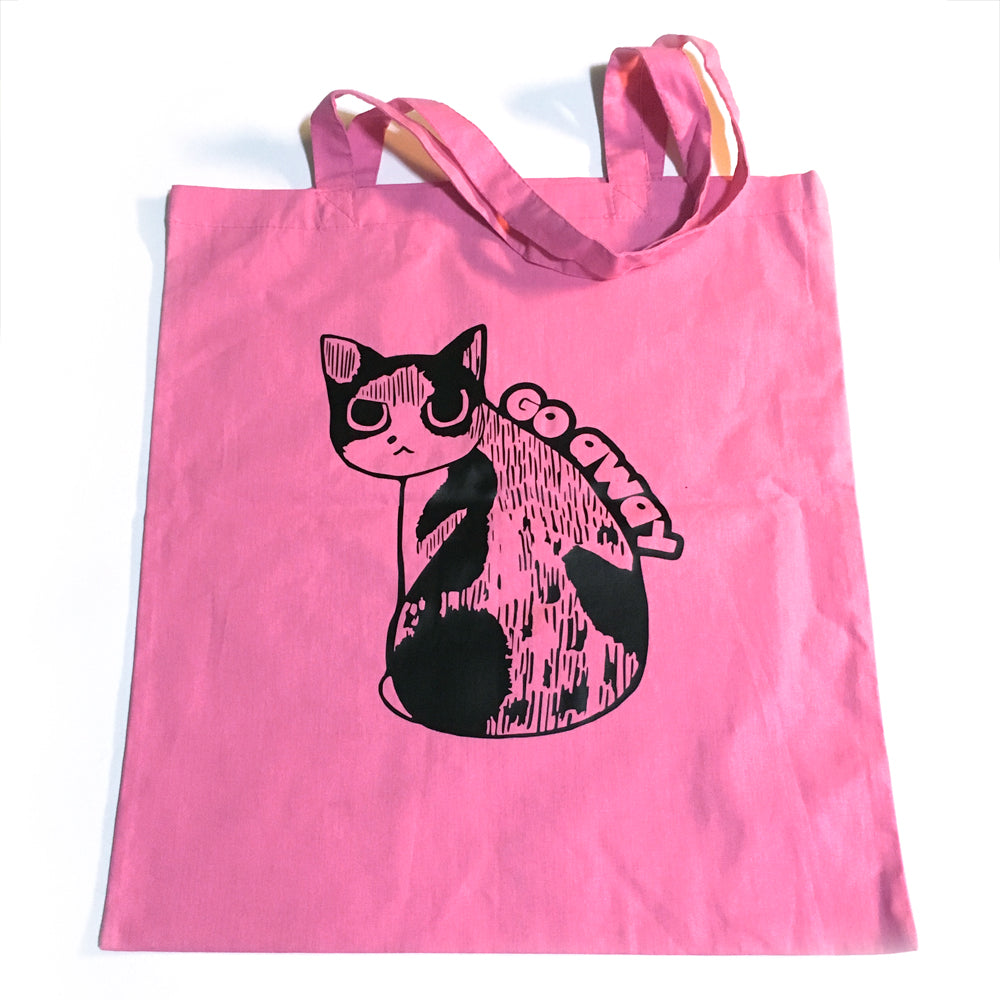 Go Away Cat Tote Bag - Gold Crow Co.