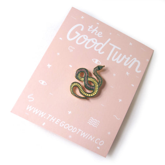 Snake Enamel Pin - Gold Crow Co.