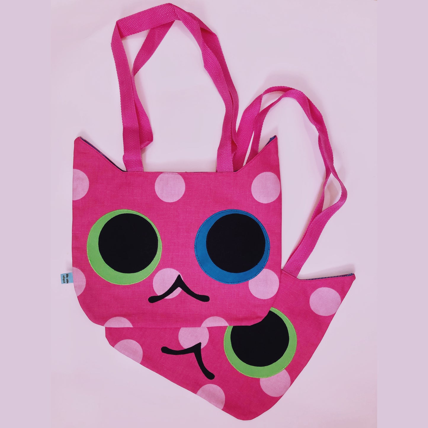 Pink Cat Head Tote Bag