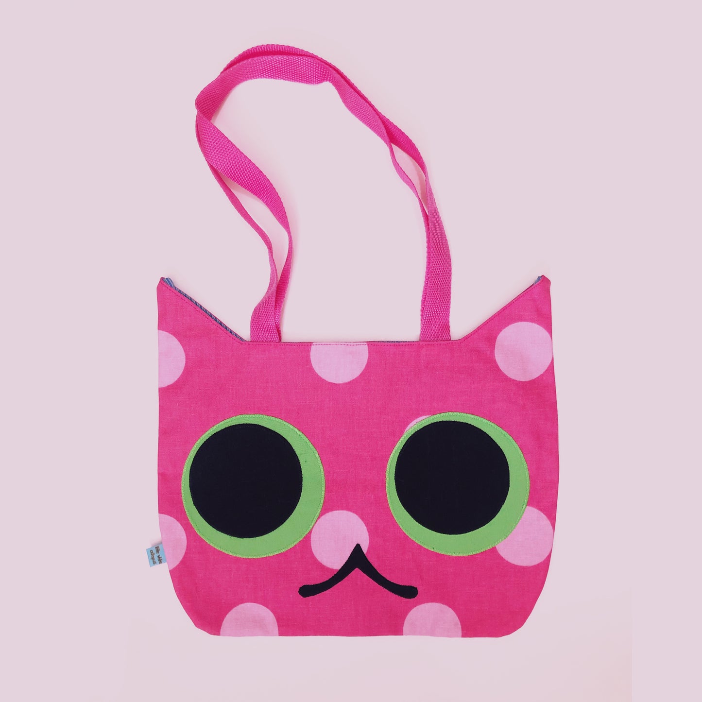 Pink Cat Head Tote Bag