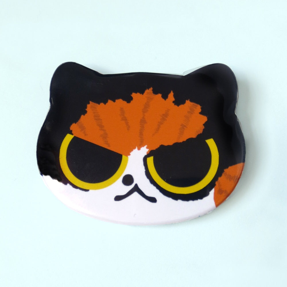 Cat Head Pin Badge - Gold Crow Co.