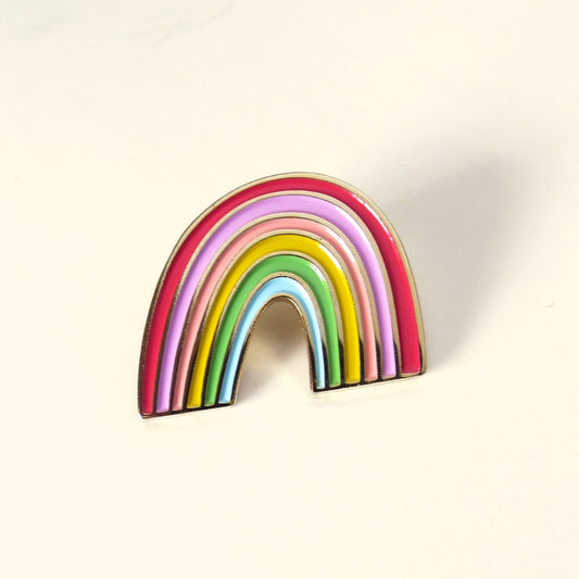 Rainbow Enamel Pin - Gold Crow Co.