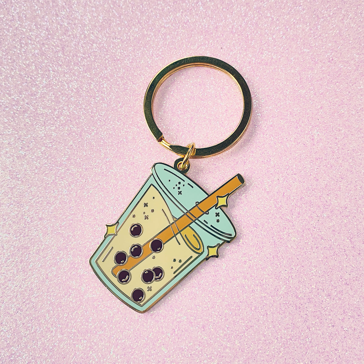 Boboco Keychain Boba Milk Tea Keychain – Gold Crow Co.