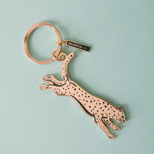 Gold Leopard Keychain
