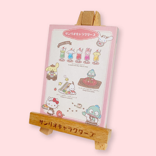 Sanrio Characters Cafe Memo Pad with Easel Stand