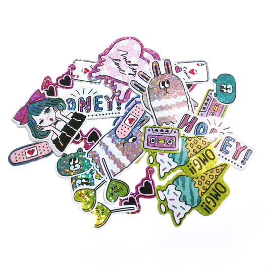 Juicy Swanky "Girly" Sticker Pack - Gold Crow Co.