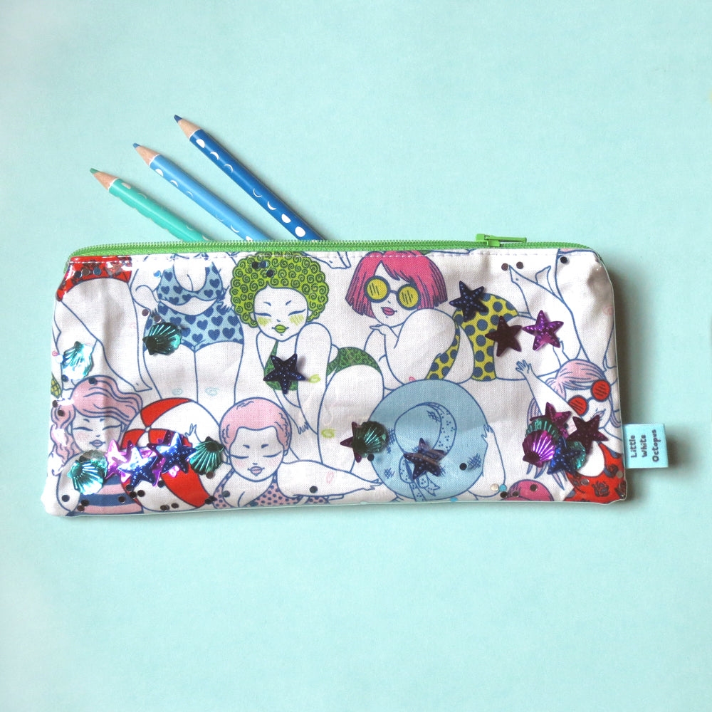 Beach Babes Confetti Pencil Case