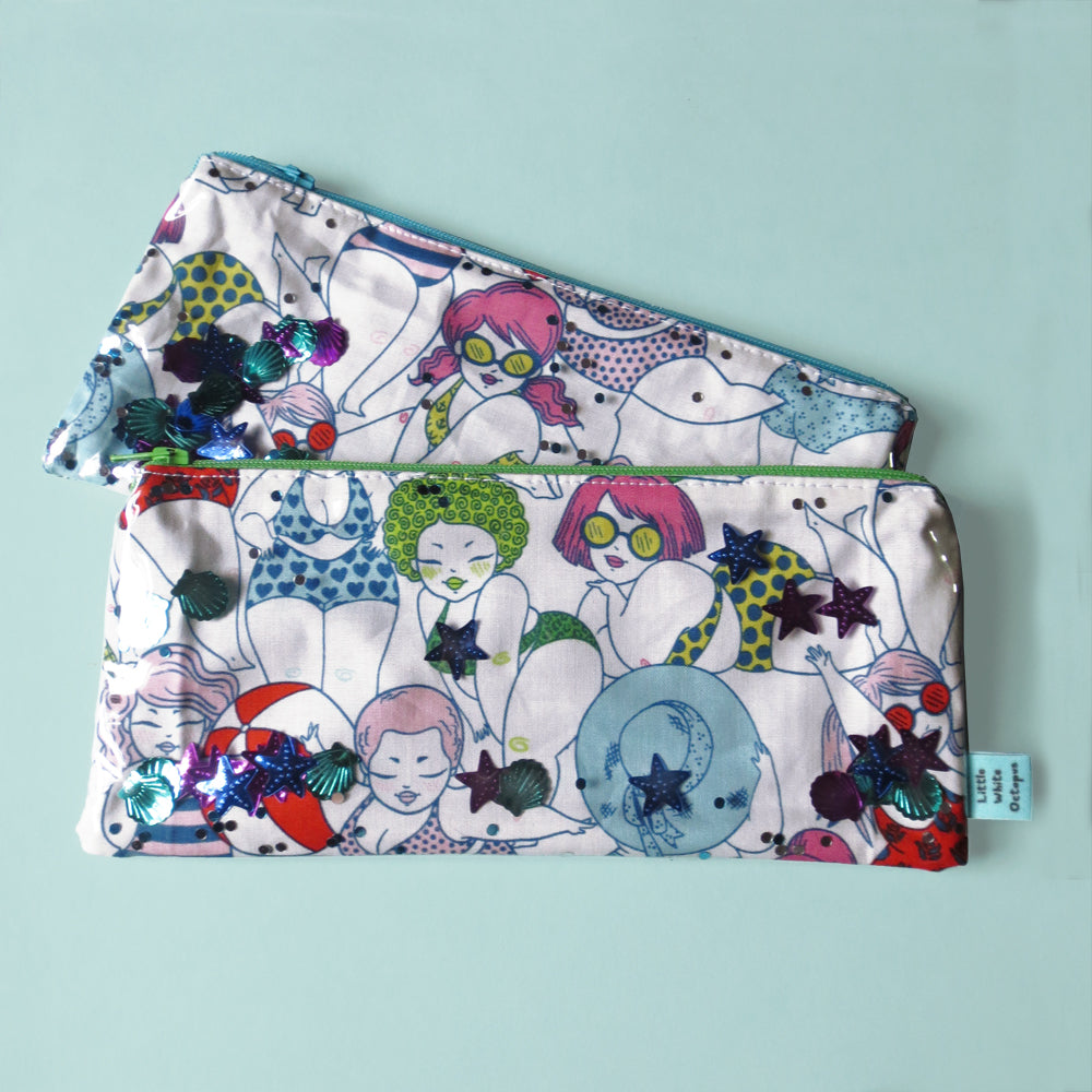 Beach Babes Confetti Pencil Case