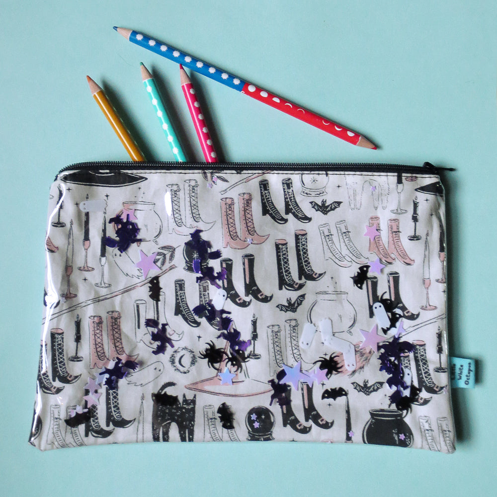 Witchy Stuff Large Confetti Zipper Pouch