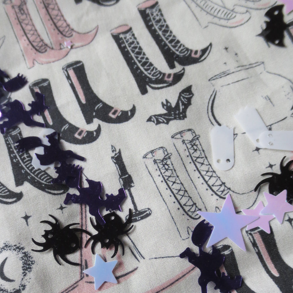 Witchy Stuff Large Confetti Zipper Pouch
