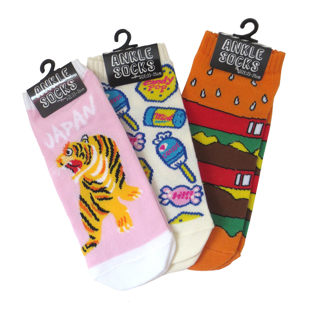 Double Cheeseburger Ankle Socks - Gold Crow Co.