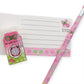 Biyori Sakura Pencil, Eraser & Note Pad Stationery Set