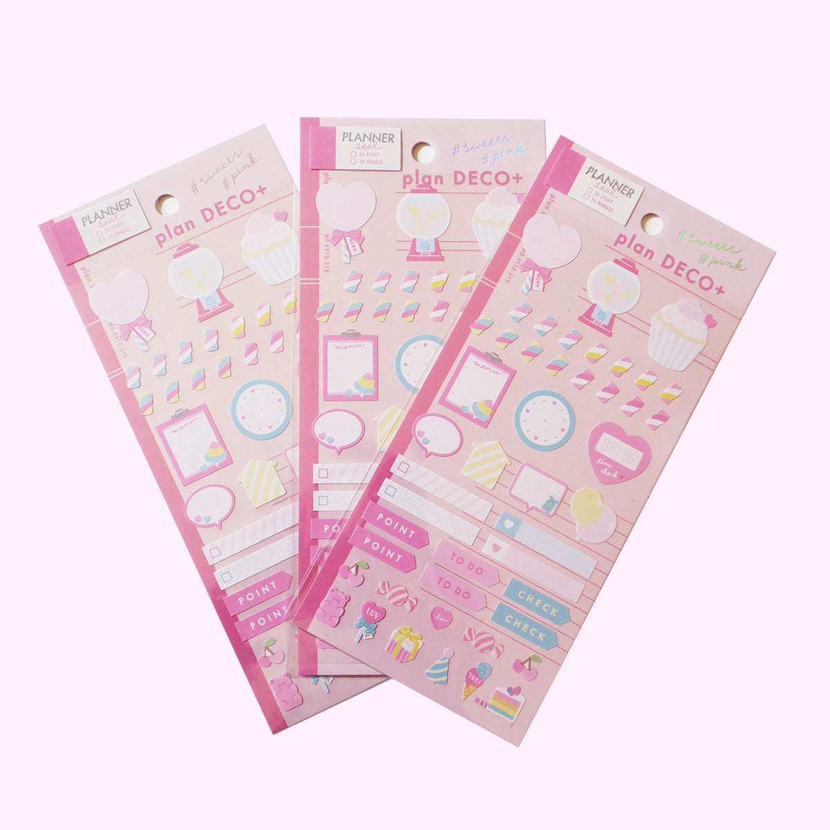 Pink Deco+ Planner Sticker Sheet