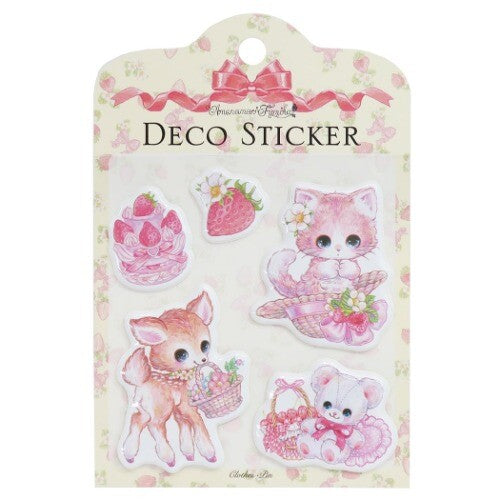 Strawberry Puffy Deco Sticker Sheet