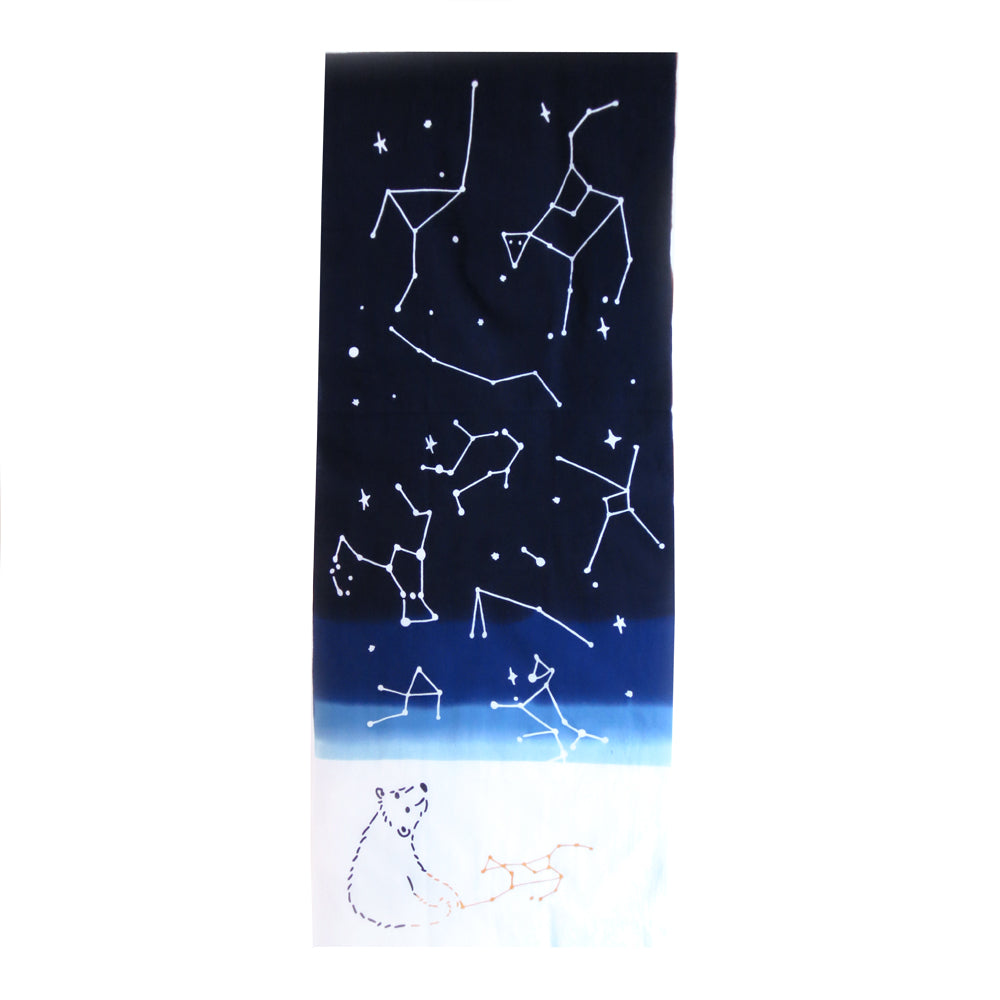 Polar Bear Constellation Japanese Tea Towel - Gold Crow Co.